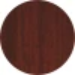 Mahogany circle-shaped with white background.